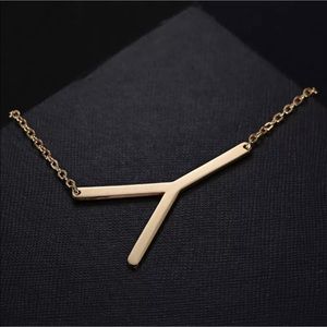 Initial “Y” Gold Plated Necklace